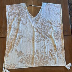 Kona Sol Cream Floral Swim Coverup